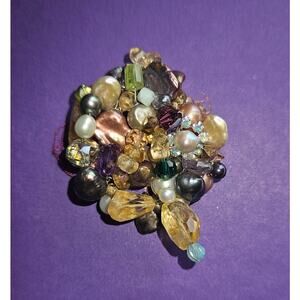 New! One of a Kind Cluster Brooch Handmade by K Journey